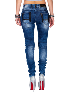 Cipo & Baxx Damen Jeans WD346 Blau W27/L32