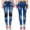 Cipo & Baxx Skinny Fit Jeans Damen Stonewashed WD346 Blue W27/L32