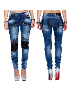Cipo & Baxx Damen Jeans WD346 Blau W30/L32