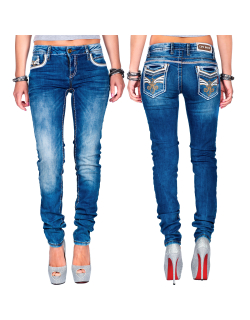 Cipo & Baxx Damen Jeans WD343 Blau W27/L32