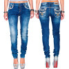 Cipo & Baxx Damen Jeans WD343 Blau W32/L34