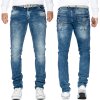 Cipo & Baxx Slim Fit Jeans Herren Stonewashed CD533 Blue