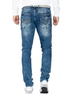 Cipo & Baxx Slim Fit Jeans Herren Stonewashed CD533 Blue
