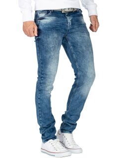 Cipo & Baxx Slim Fit Jeans Herren Stonewashed CD533 Blue