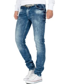 Cipo & Baxx Slim Fit Jeans Herren Stonewashed CD533 Blue