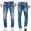 Cipo & Baxx Slim Fit Jeans Herren Stonewashed CD533 Blue