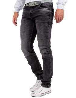 Cipo & Baxx Slim Fit Jeans Herren Stonewashed CD533 Grey