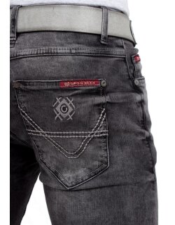 Cipo & Baxx slim fit Jeans Herren Stonewashed CD533 Grey