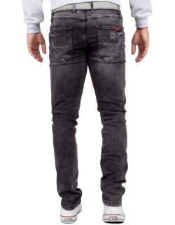 Cipo & Baxx Slim Fit Jeans Herren Stonewashed CD533 Grey