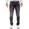 Cipo & Baxx Slim Fit Jeans Herren Stonewashed CD533 Grey