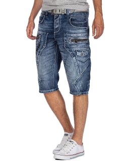 Cipo & Baxx regular fit Shorts Herren Stonewashed CK101 Blue W34
