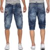 Cipo & Baxx regular fit Shorts Herren Stonewashed CK101 Blue W34