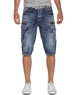 Cipo & Baxx regular fit Shorts Herren Stonewashed CK101 Blue W40