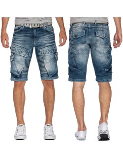 Cipo & Baxx Regular Fit Shorts Herren Stonewashed...