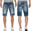 Cipo & Baxx Regular Fit Shorts Herren Stonewashed  CK189 Blue W31