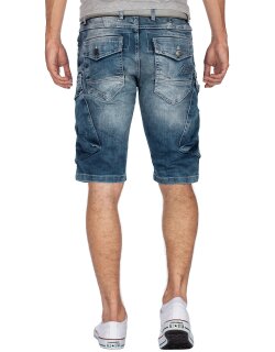 Cipo & Baxx Regular Fit Shorts Herren Stonewashed  CK189 Blue W38