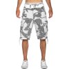 Geographical Norway Herren Shorts Panoramique Camo Weiß M