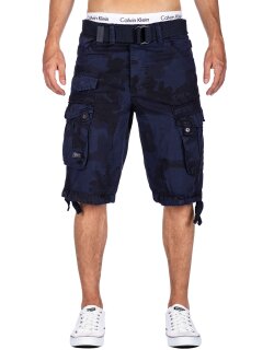 Geographical Norway Regular Fit Shorts Herren Ohne Waschung  Panoramique Camo Navy M