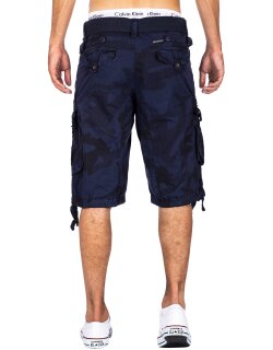 Geographical Norway Regular Fit Shorts Herren Ohne Waschung  Panoramique Camo Navy M