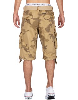 Geographical Norway Regular Fit Shorts Herren Ohne Waschung  Panoramique Camo Beige M