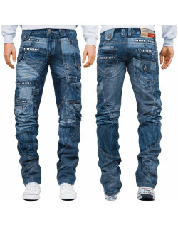 Kosmo Lupo Herren Jeans KM001 Blau W30/L32