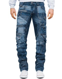 Kosmo Lupo Herren Jeans KM001 Blau W34/L34