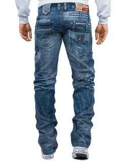 Kosmo Lupo Herren Jeans KM001 Blau W34/L34