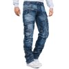 Kosmo Lupo Regular Fit Jeans Herren Stonewashed KM001 Blue W36/L34