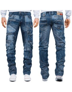 Kosmo Lupo Regular Fit Jeans Herren Stonewashed KM001...