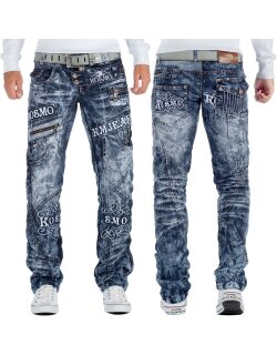 Kosmo Lupo Herren Jeans KM051 Blau W30/L32