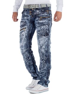 Kosmo Lupo Herren Jeans KM051 Blau W30/L32