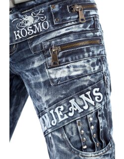 Kosmo Lupo Herren Jeans KM051 Blau W30/L32