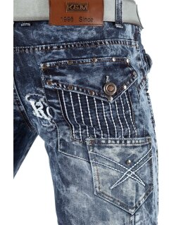 Kosmo Lupo Herren Jeans KM051 Blau W30/L32