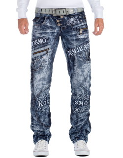 Kosmo Lupo Herren Jeans KM051 Blau W32/L32