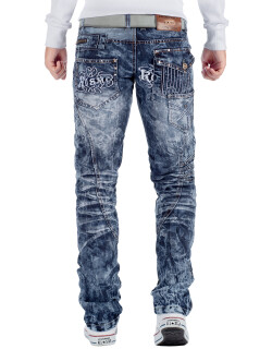 Kosmo Lupo Herren Jeans KM051 Blau W40/L34