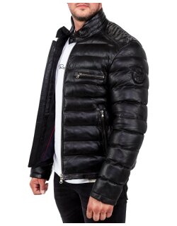Reichstadt Regular Fit Jacke Herren Echtleder 19RS016 Black XL
