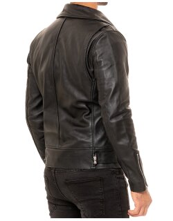 Reichstadt slim fit Echtlederjacke Herren Silver Zipper...