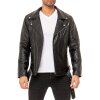 Reichstadt slim fit Echtlederjacke Herren Silver Zipper   - 19RS018