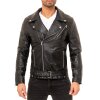 Reichstadt slim fit Echtlederjacke Herren Silver Zipper   - 19RS018