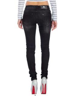 Cipo & Baxx Damen Jeans 19CB08 Schwarz W27/L34