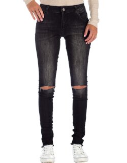 Cipo & Baxx Slim Fit Jeans Damen Stonewashed  19CB05 Black W26/L34