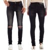 Cipo & Baxx Slim Fit Jeans Damen Stonewashed  19CB05 Black W29/L34
