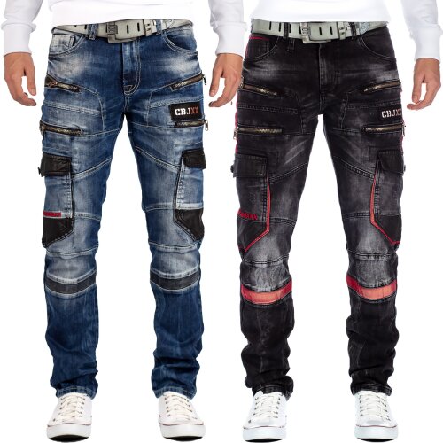 Cipo & Baxx straight fit Jeans Herren Stonewashed CD561