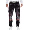 Cipo & Baxx straight fit Jeans Herren Stonewashed CD561 Black W30/L32