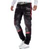 Cipo & Baxx straight fit Jeans Herren Stonewashed CD561 Black W30/L34