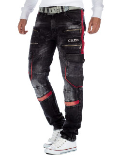 Cipo & Baxx Herren Jeans CD561 Schwarz W34/L34