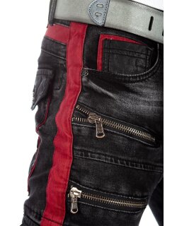 Cipo & Baxx straight fit Jeans Herren Stonewashed CD561 Black W34/L34