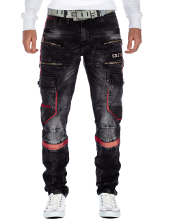 Cipo & Baxx Herren Jeans CD561 Schwarz W38/L34