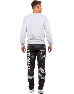 Cipo & Baxx Straight Fit Jeans Herren Mid Waist CD571 Black W40/L34