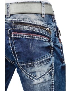 Cipo & Baxx regular fit Jeans Herren Stonewashed CD563 Blue W29/L32
